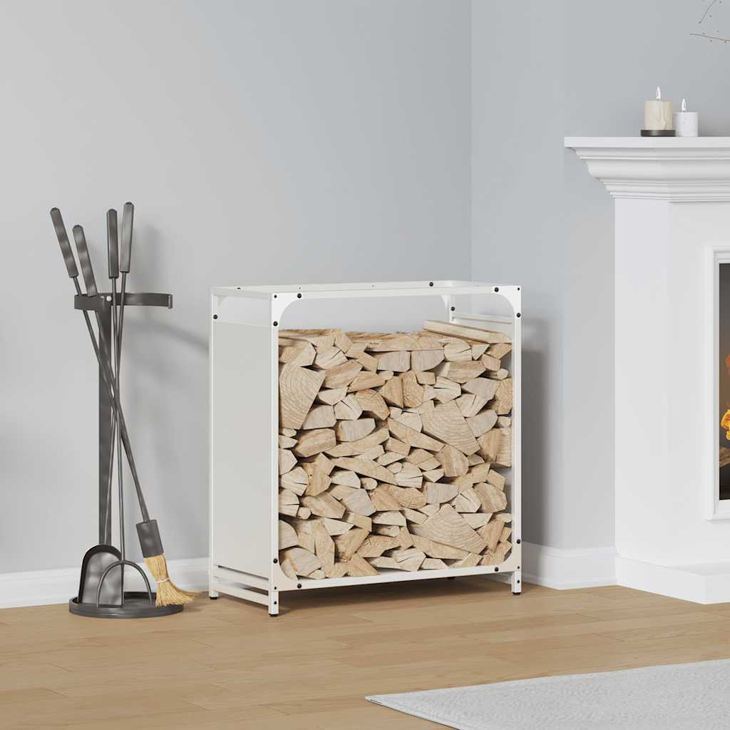 Suporte para lenha 60x28x65 cm aço laminado a frio branco