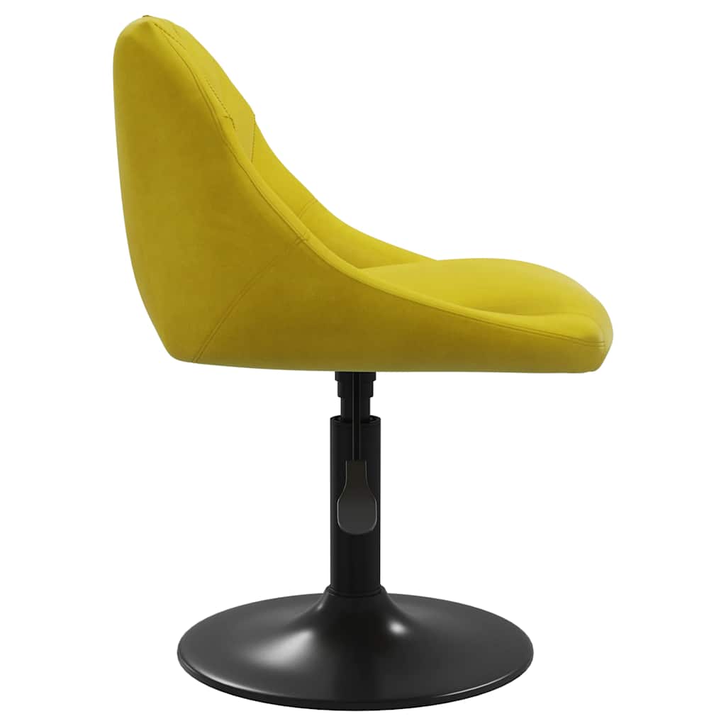 Banco de bar veludo amarelo mostarda