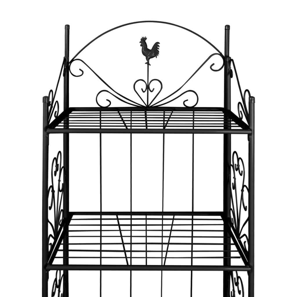 Suporte quadrado para planta / preto