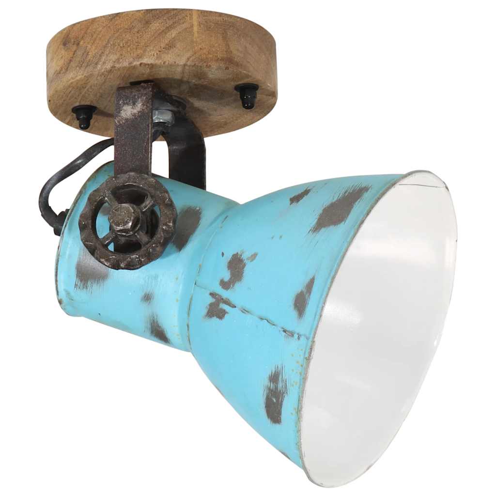 Candeeiro de parede 25 w 11,5x11,5x25 cm e27 azul desgastado