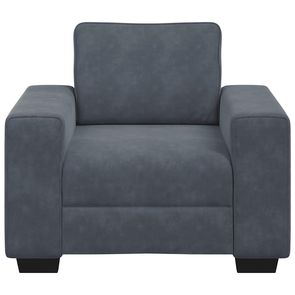 Poltrona 100x77x82 cm veludo verde-escuro