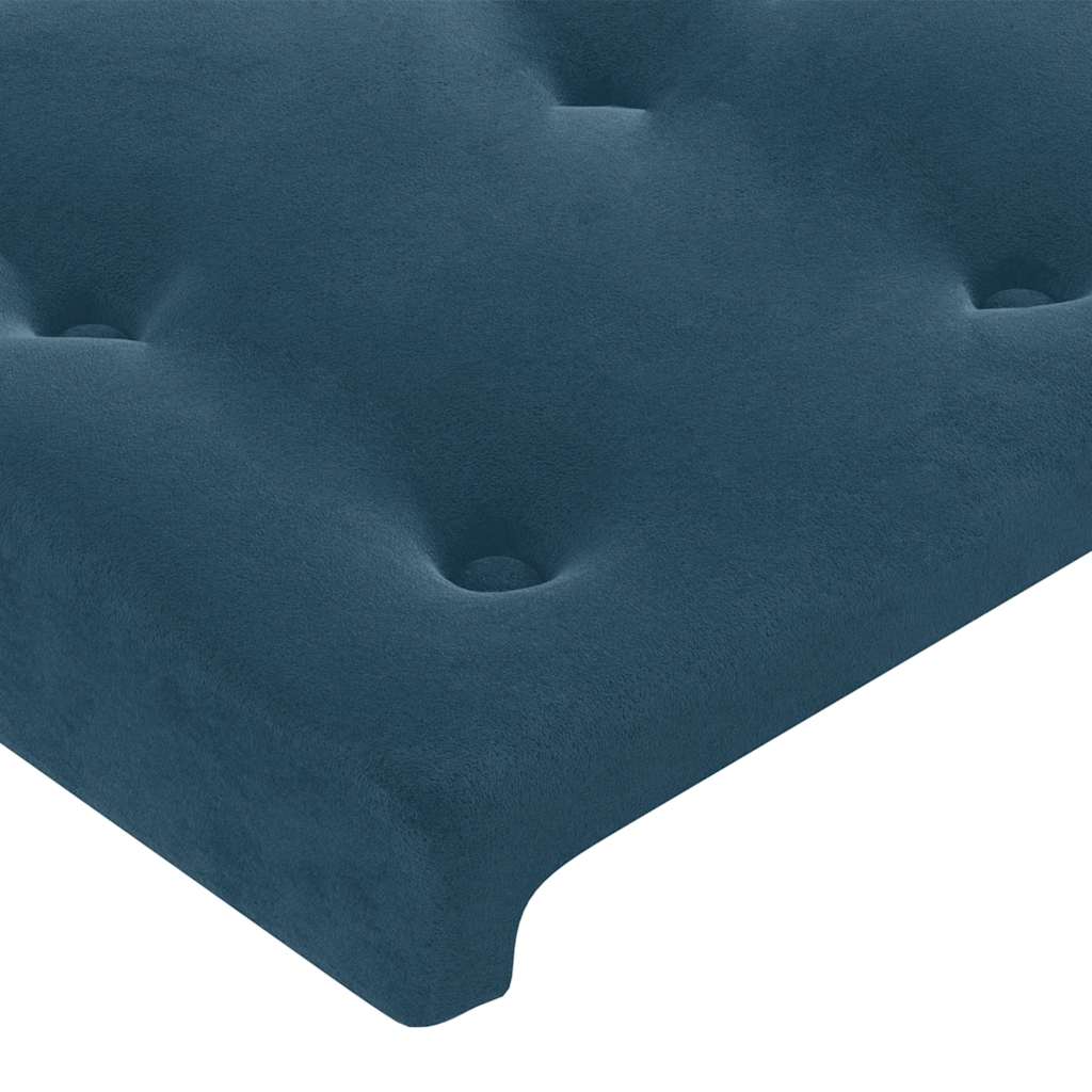 Cabeceiras azul-escuro 144x5x78/88 cm veludo