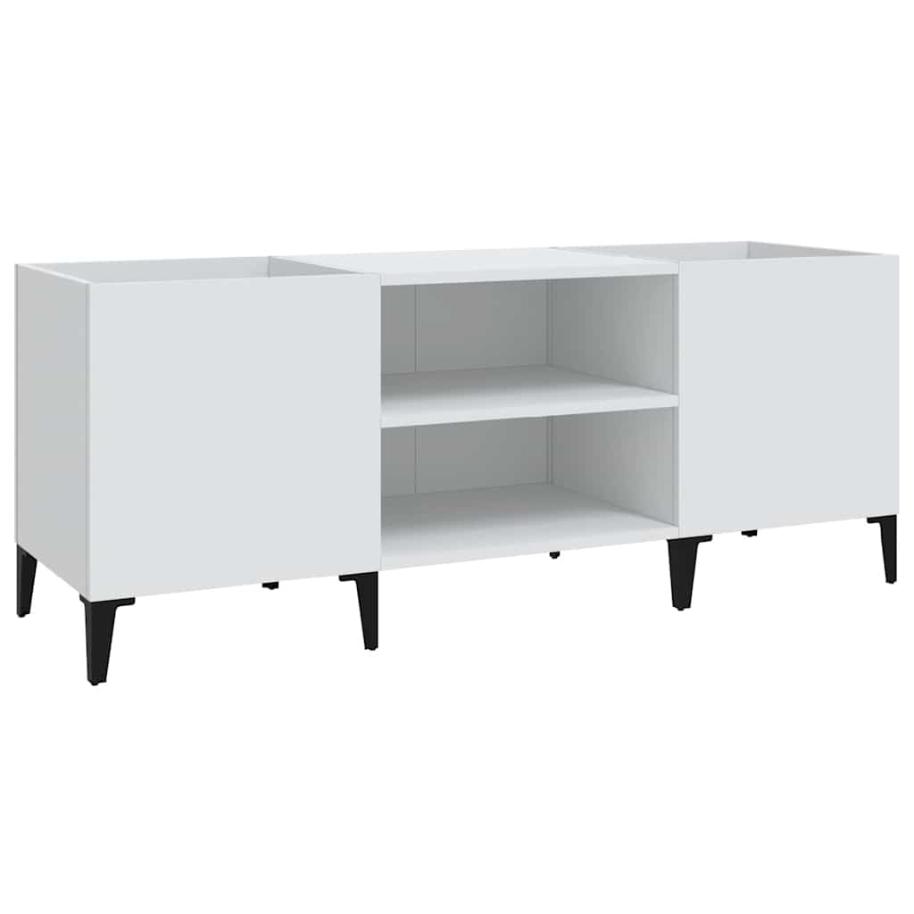 Armário para discos 121x38x48 cm derivados de madeira branco