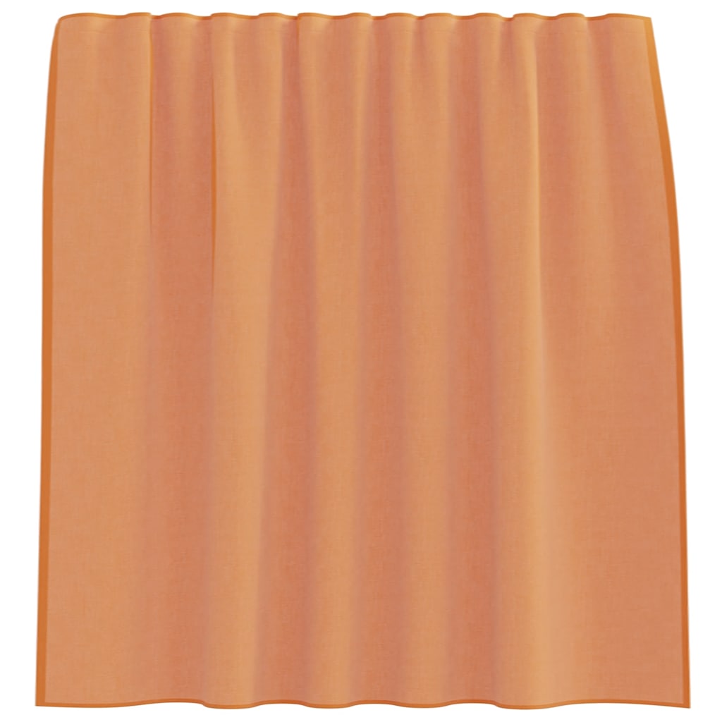 Cortinas de voile com bolsos para varão 2 pcs terracota