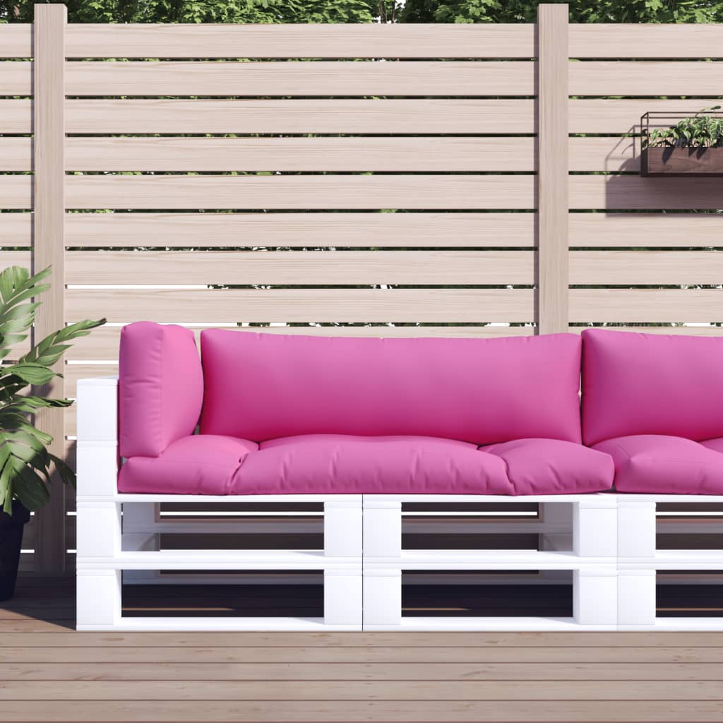 Almofadões p/ móveis de paletes 3 pcs tecido oxford rosa