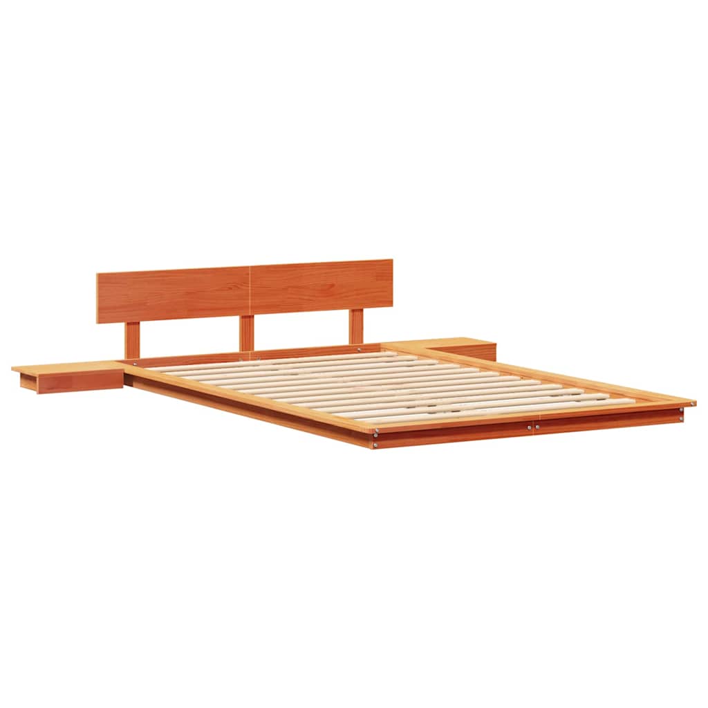 Estrutura da cama castanho 120 x 190 cm madeira
