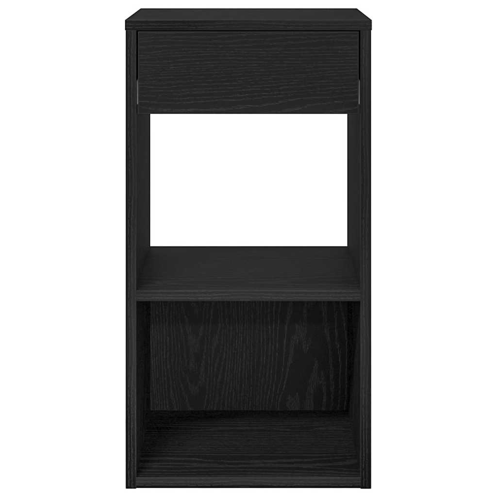 Mesas de cabeceira com gaveta 2 pcs 35x34x66,5cm carvalho preto