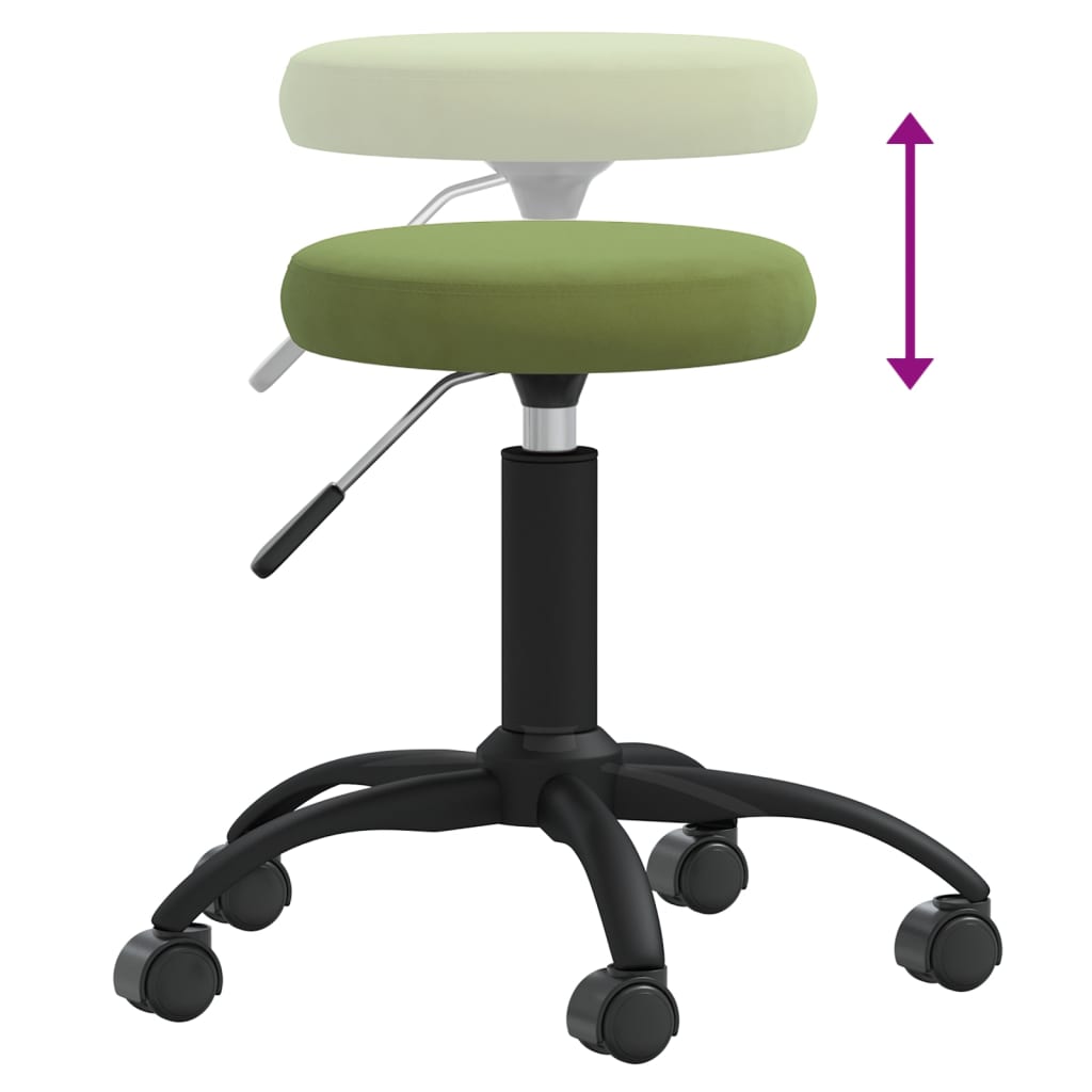 Banco de massagens veludo verde-claro