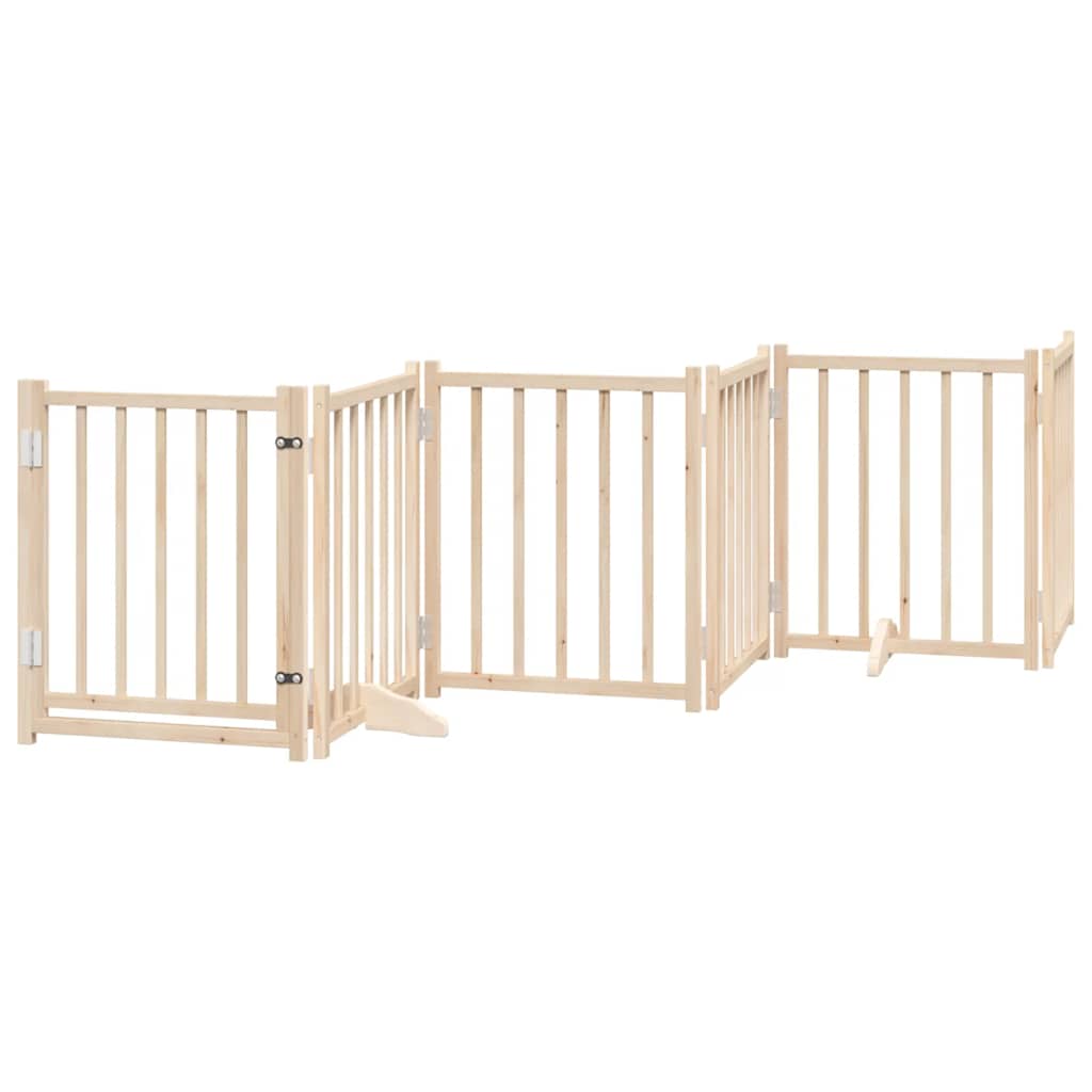 Portão para cães com porta dobrável 12 painéis 600 cm álamo