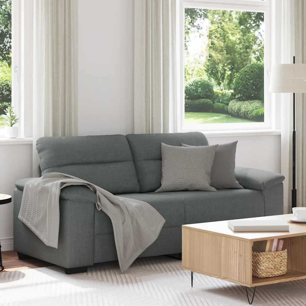 Sofá de 2 lugares em tecido 180x81x84 cm cinzento-escuro