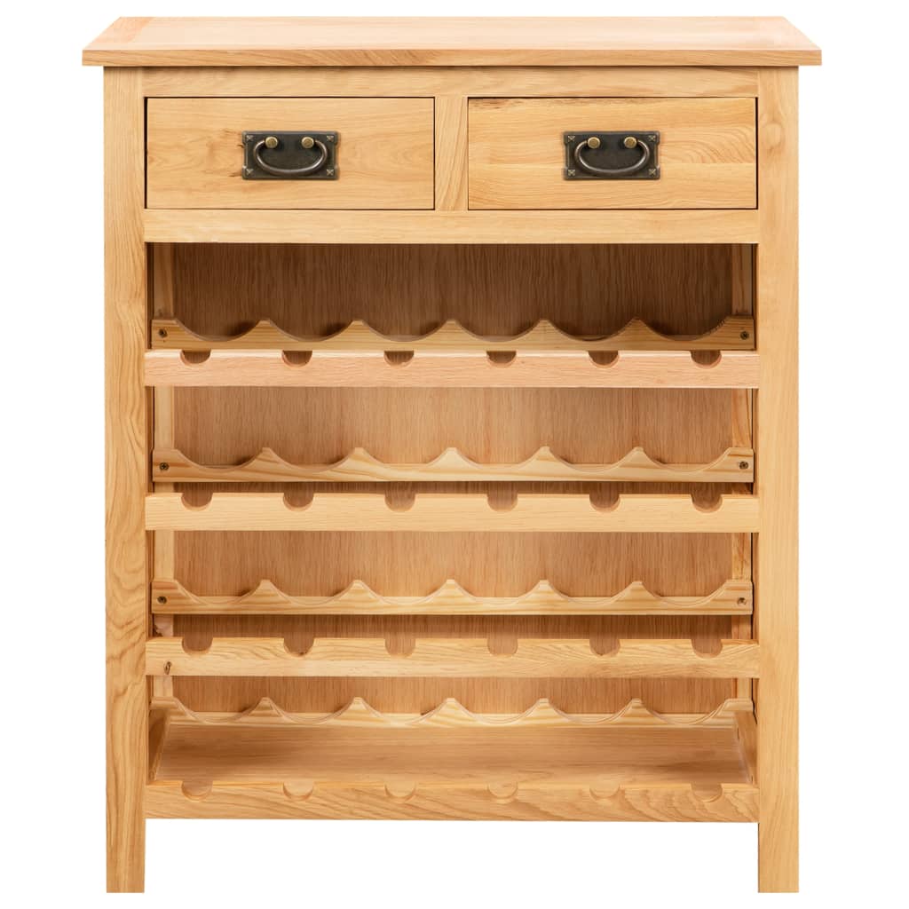 Armário para vinhos 72x32x90 cm madeira carvalho maciça