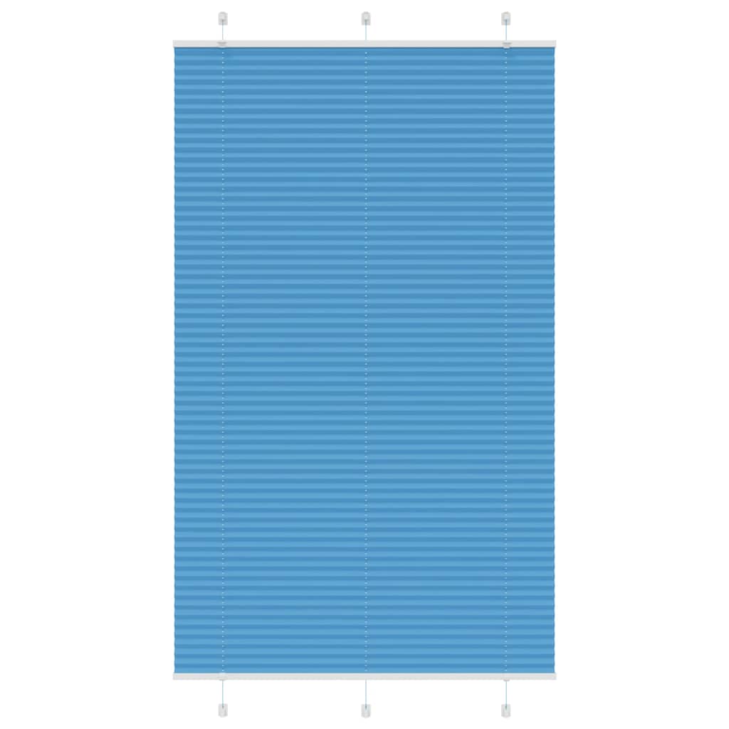 Plissado cego azul 120x200 cm largura tecido 119,4 cm poliéster