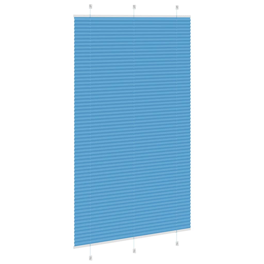 Plissado cego azul 120x200 cm largura tecido 119,4 cm poliéster