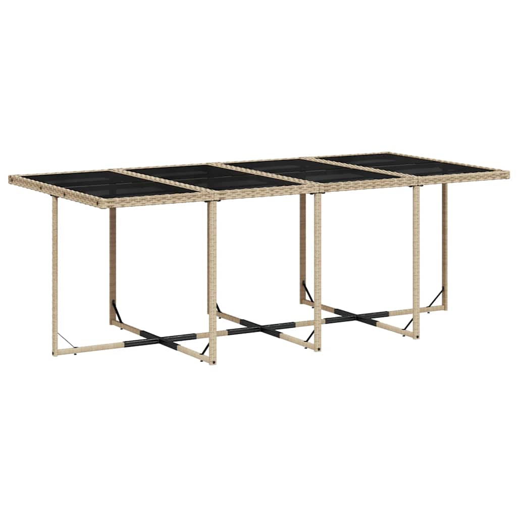 13 Pcs conj. jantar jardim c/ almofadões vime PE bege misturado