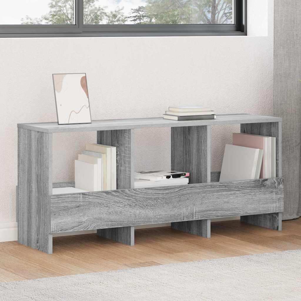 Estante de revistas cinza sonoma 102 x 30 x 45 cm
