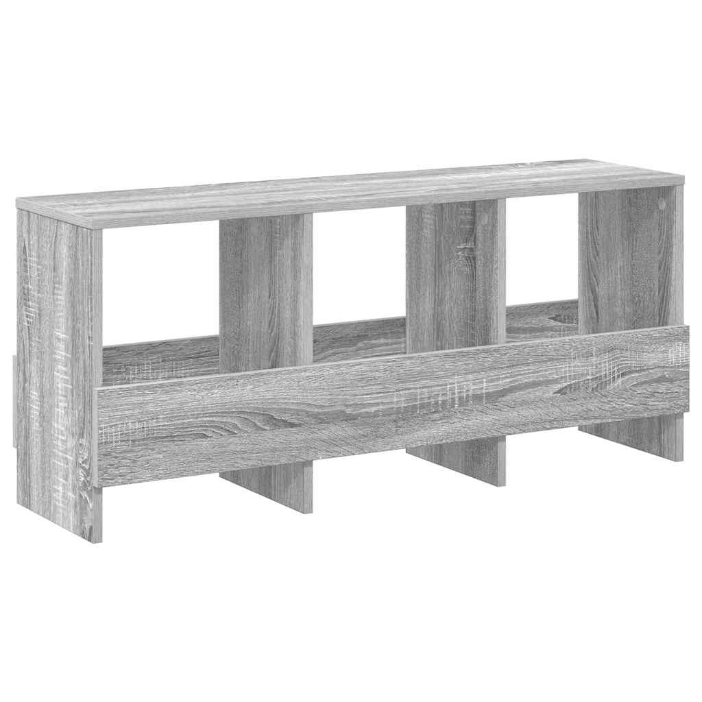 Estante de revistas cinza sonoma 102 x 30 x 45 cm