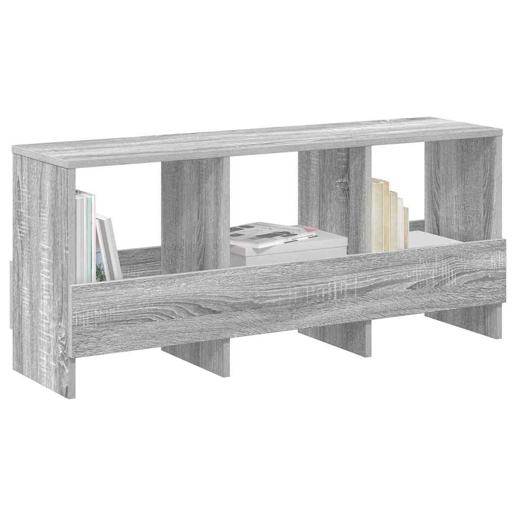 Estante de revistas cinza sonoma 102 x 30 x 45 cm