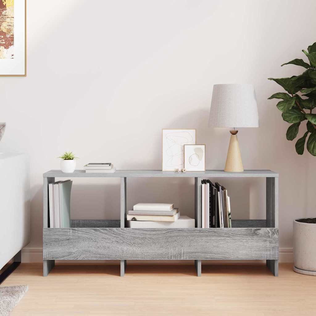 Estante de revistas cinza sonoma 102 x 30 x 45 cm