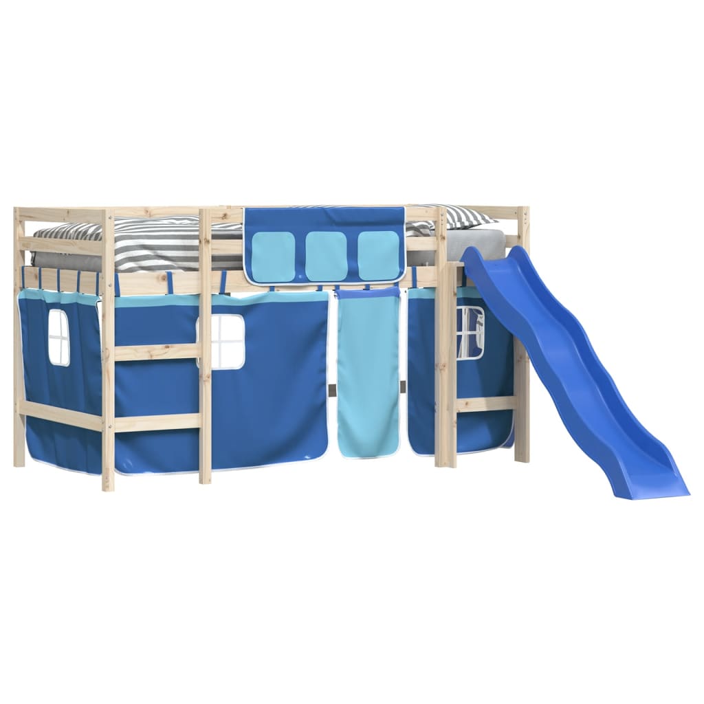Cortinas para cama elevada poliéster azul