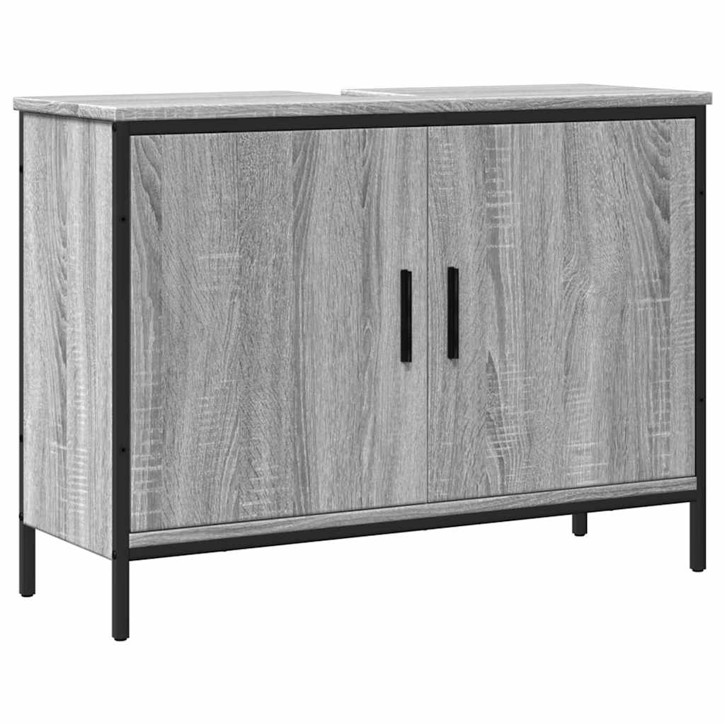Móvel p/ lavatório 80x30x60cm derivados madeira cinzento sonoma