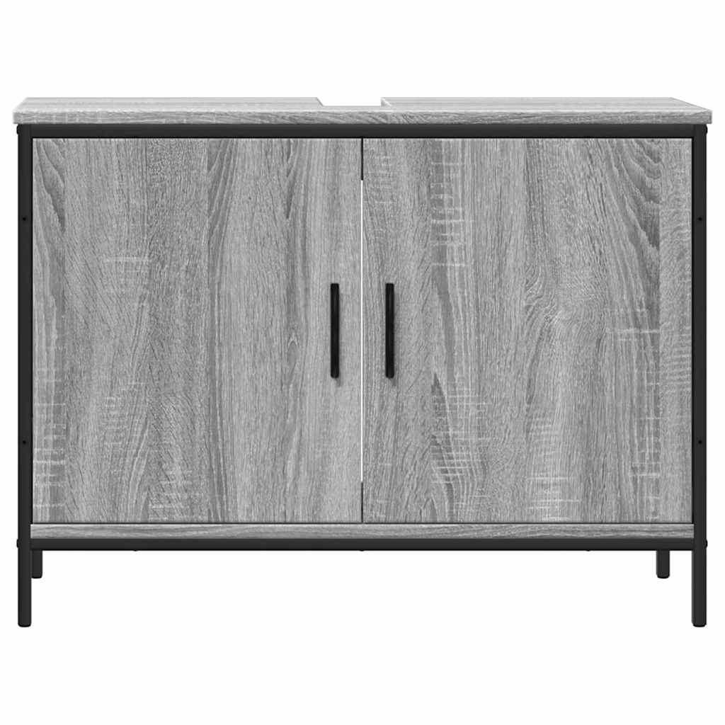 Móvel p/ lavatório 80x30x60cm derivados madeira cinzento sonoma