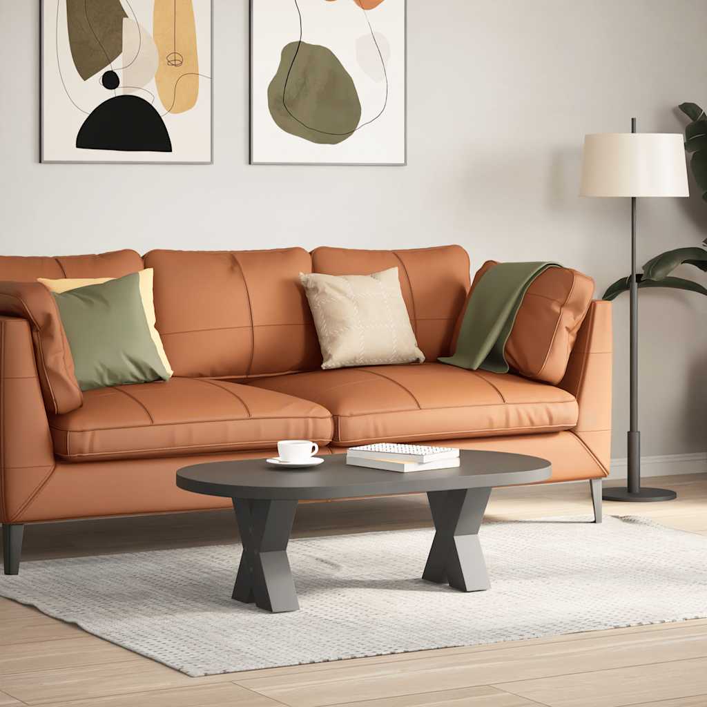 Pés para mesa de centro em formato de x, 2 peças, antracite, 30x(30-31) cm, aço