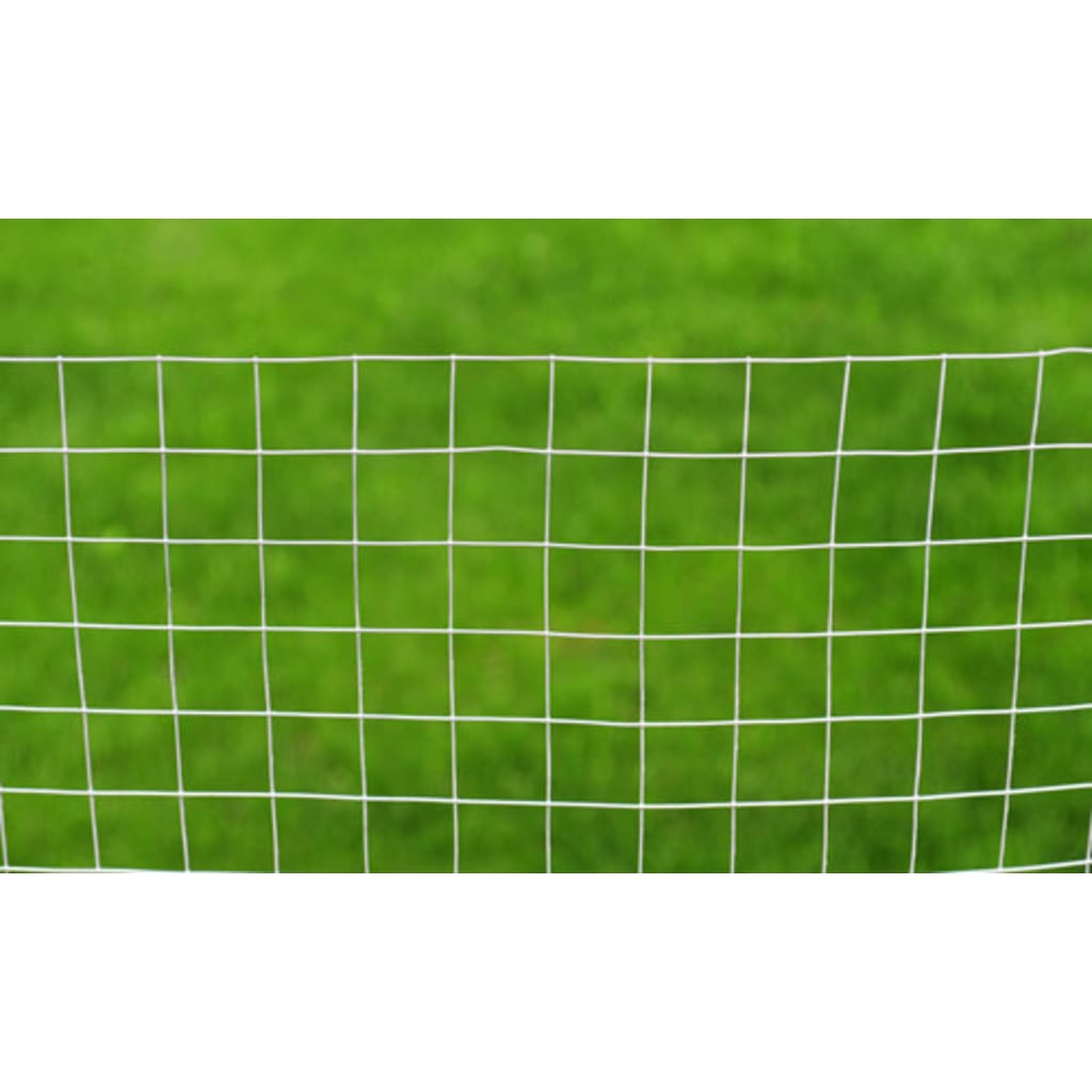 Cerca de arame quadrada 1x25 m aço galvanizado prateado