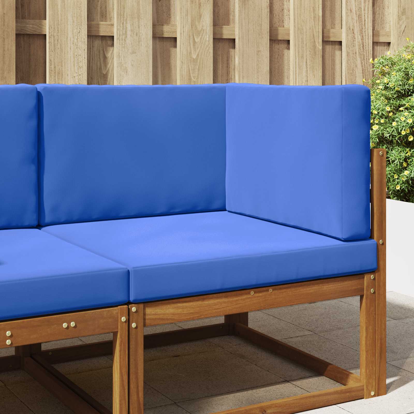Almofada para sofá externo poliéster azul royal 80 x 80 x 8 cm
