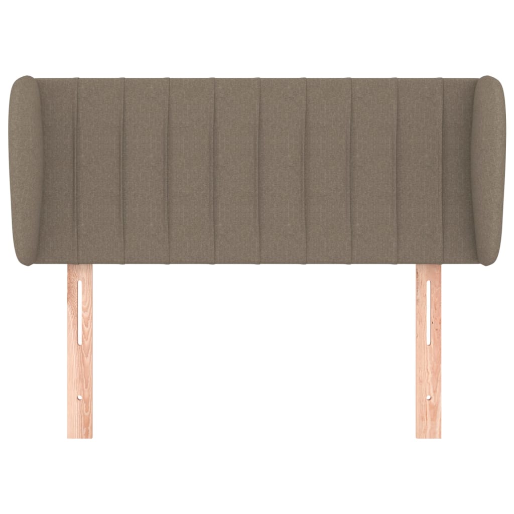 Cabeceira cama abas tecido 103x23x78/88 cm cinzento-acastanhado