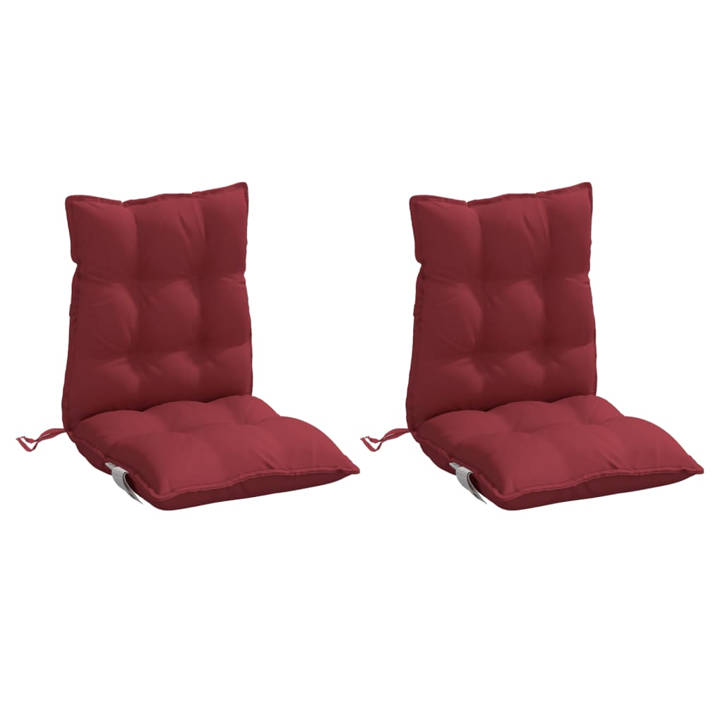 Almofadões cadeira encosto baixo 2 pcs oxford vermelho-tinto