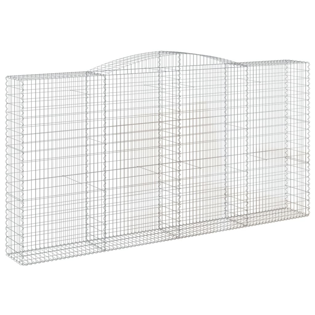 Cestos gabião arqueados 7pcs 400x50x200/220cm ferro galvanizado