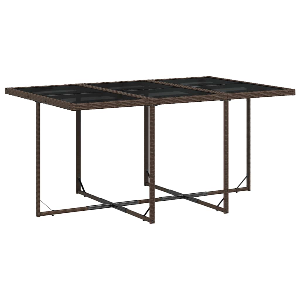 11 Pcs conjunto jantar p/ jardim c/ almofadões vime PE castanho