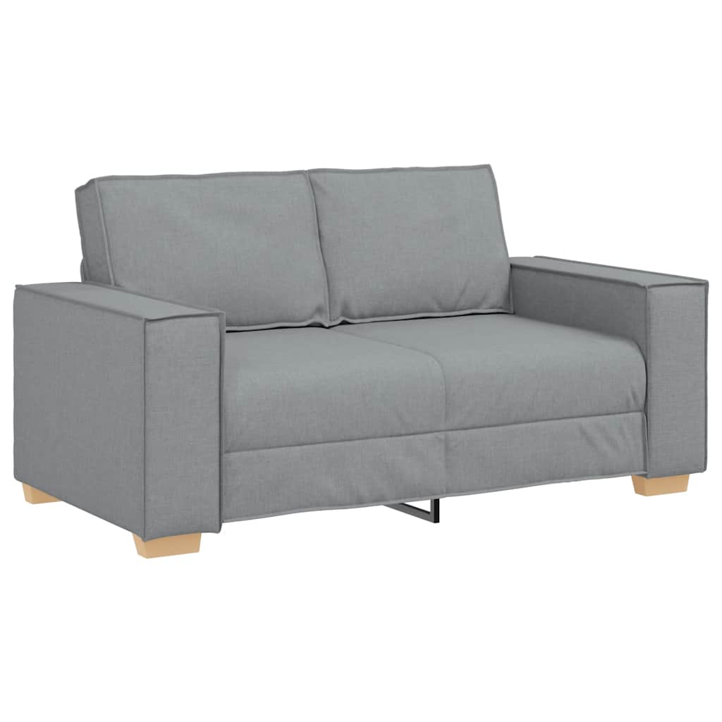 Sofá de 2 lugares cinza claro 160x78x84 cm tecido