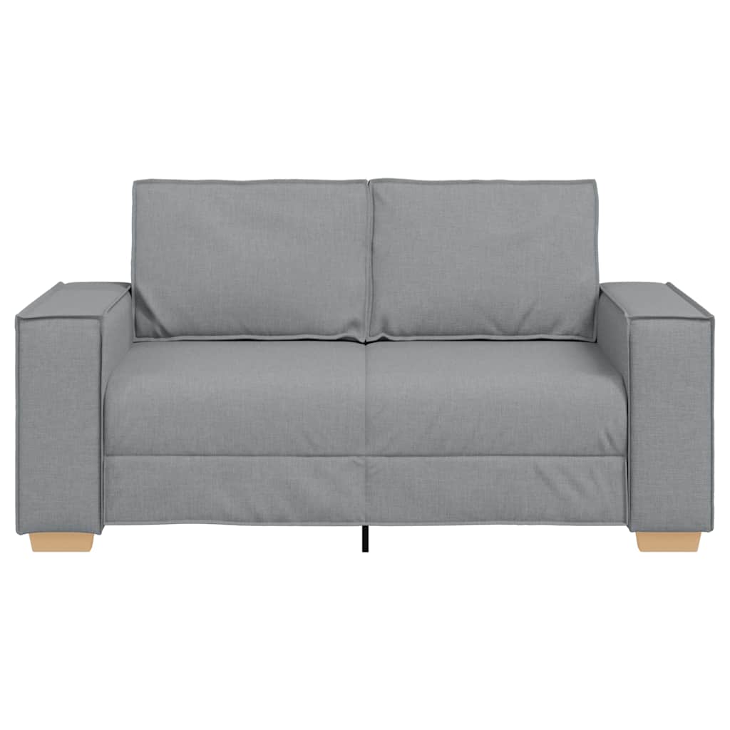 Sofá de 2 lugares cinza claro 160x78x84 cm tecido