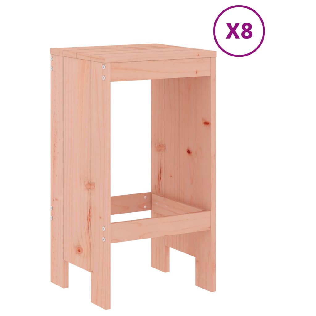 9 Pcs conjunto de bar para jardim madeira de douglas maciça