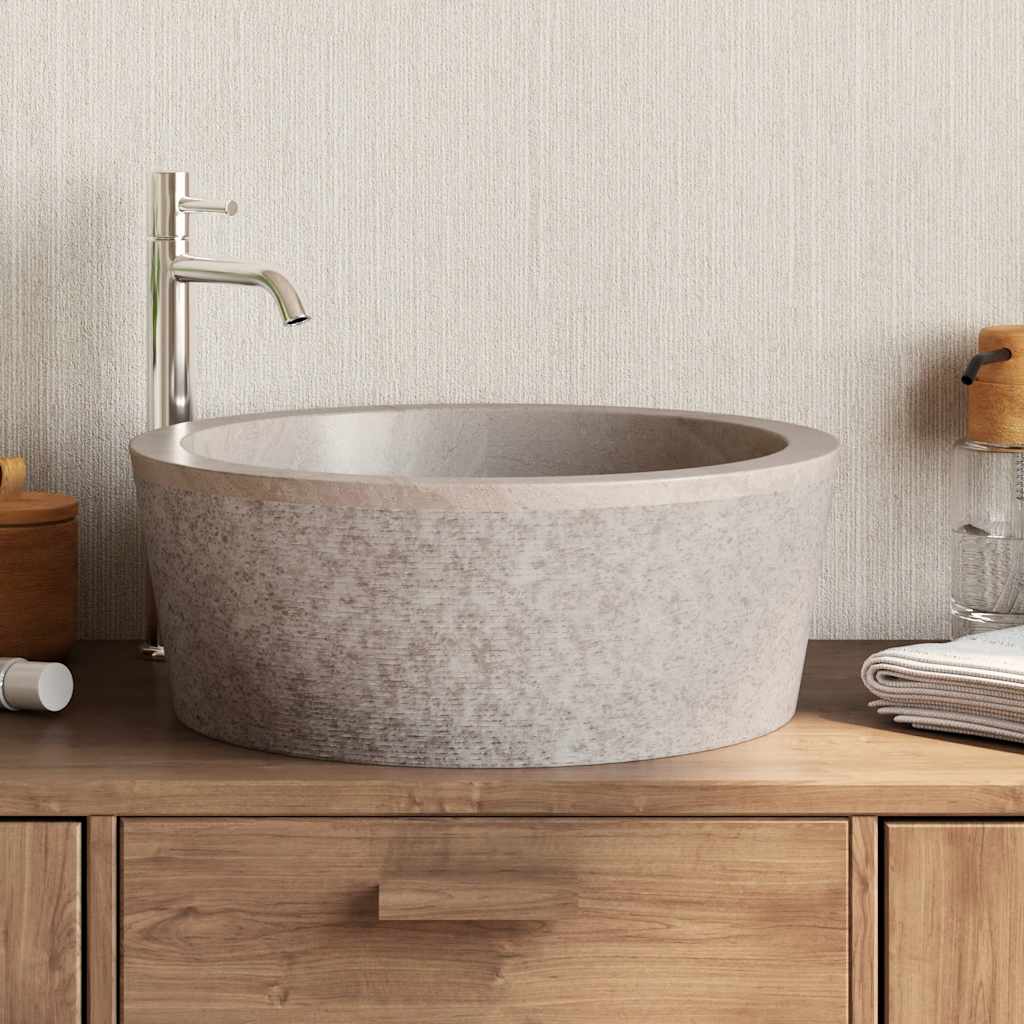 Lavatório ø40x15 mármore cinzento
