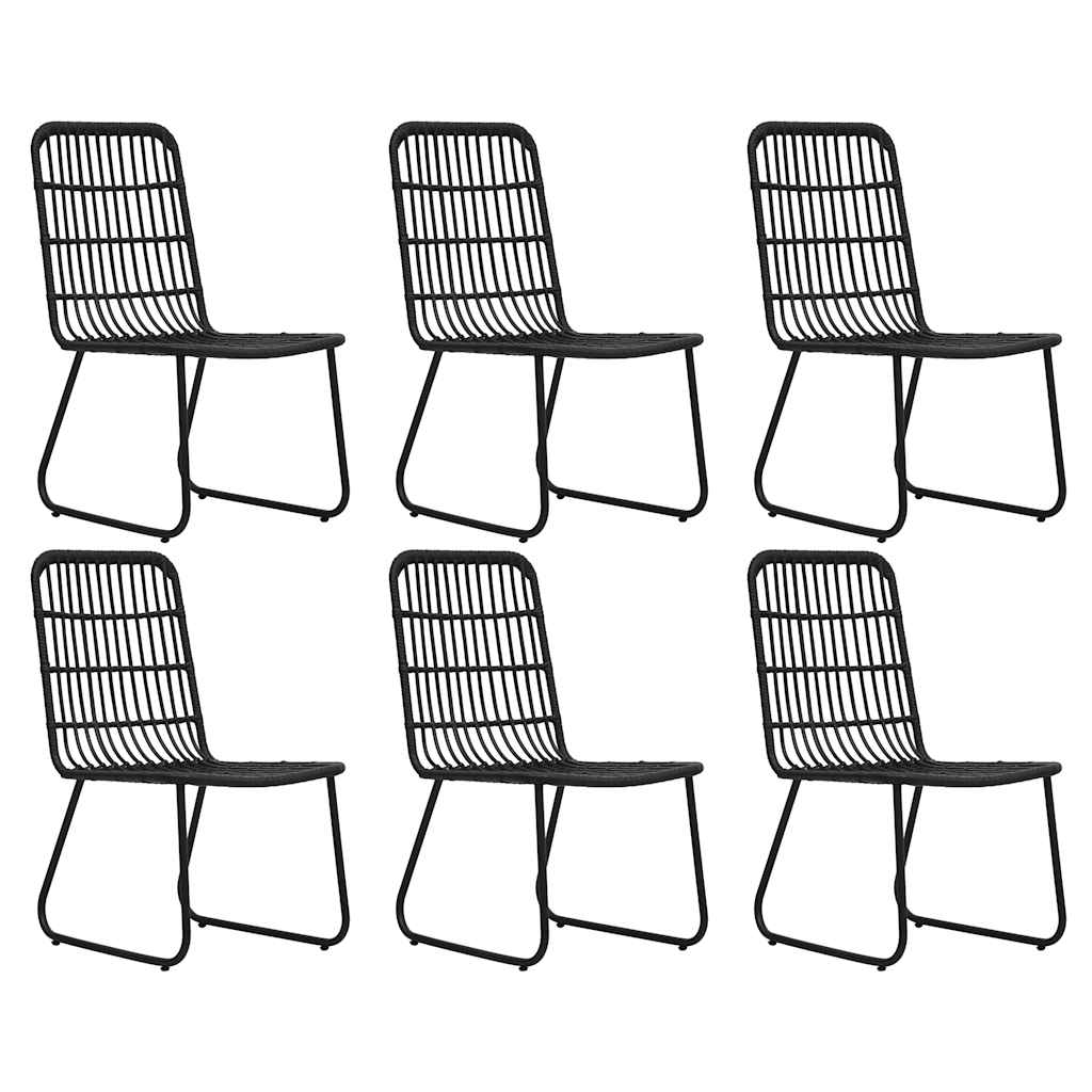7 Pcs conjunto de jantar para exterior vime PE e vidro