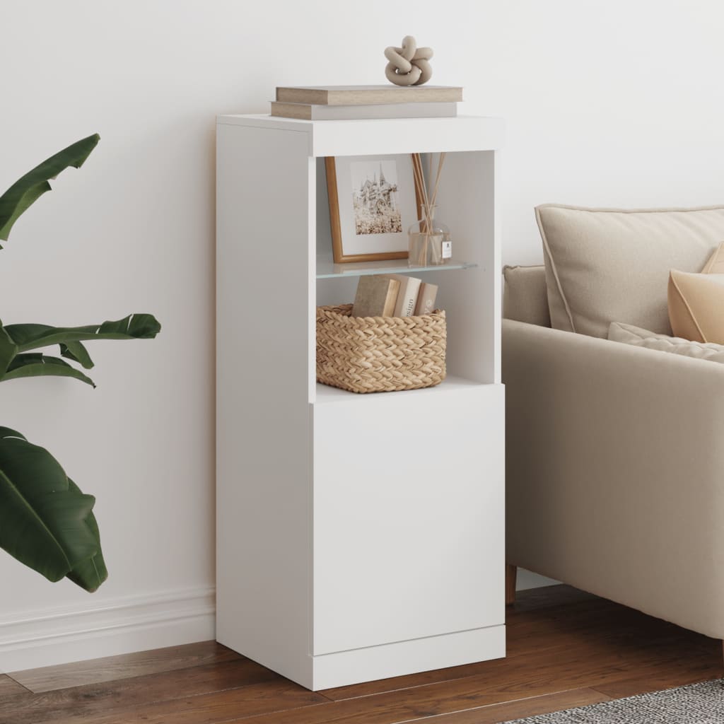 Aparador com luzes LED 41x37x100 cm branco