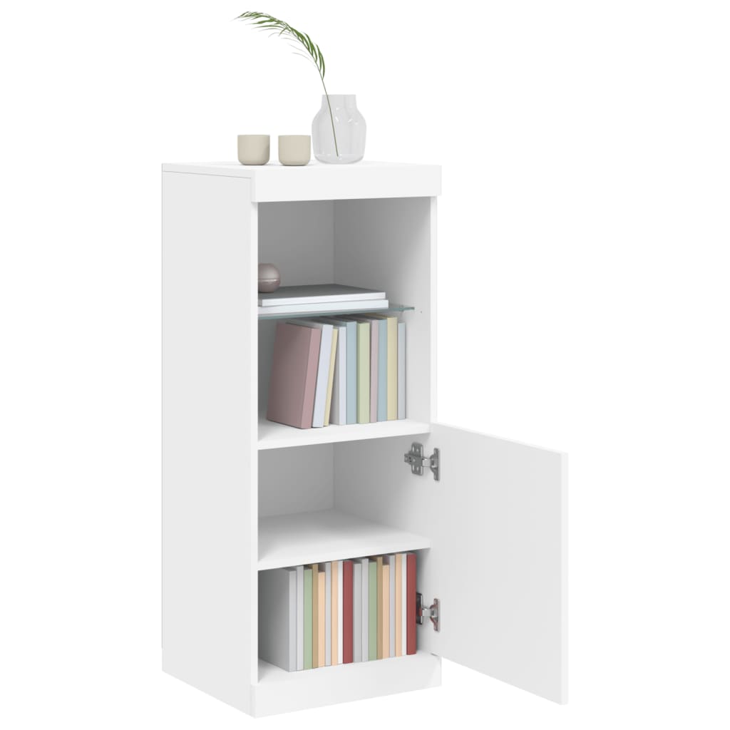 Aparador com luzes LED 41x37x100 cm branco