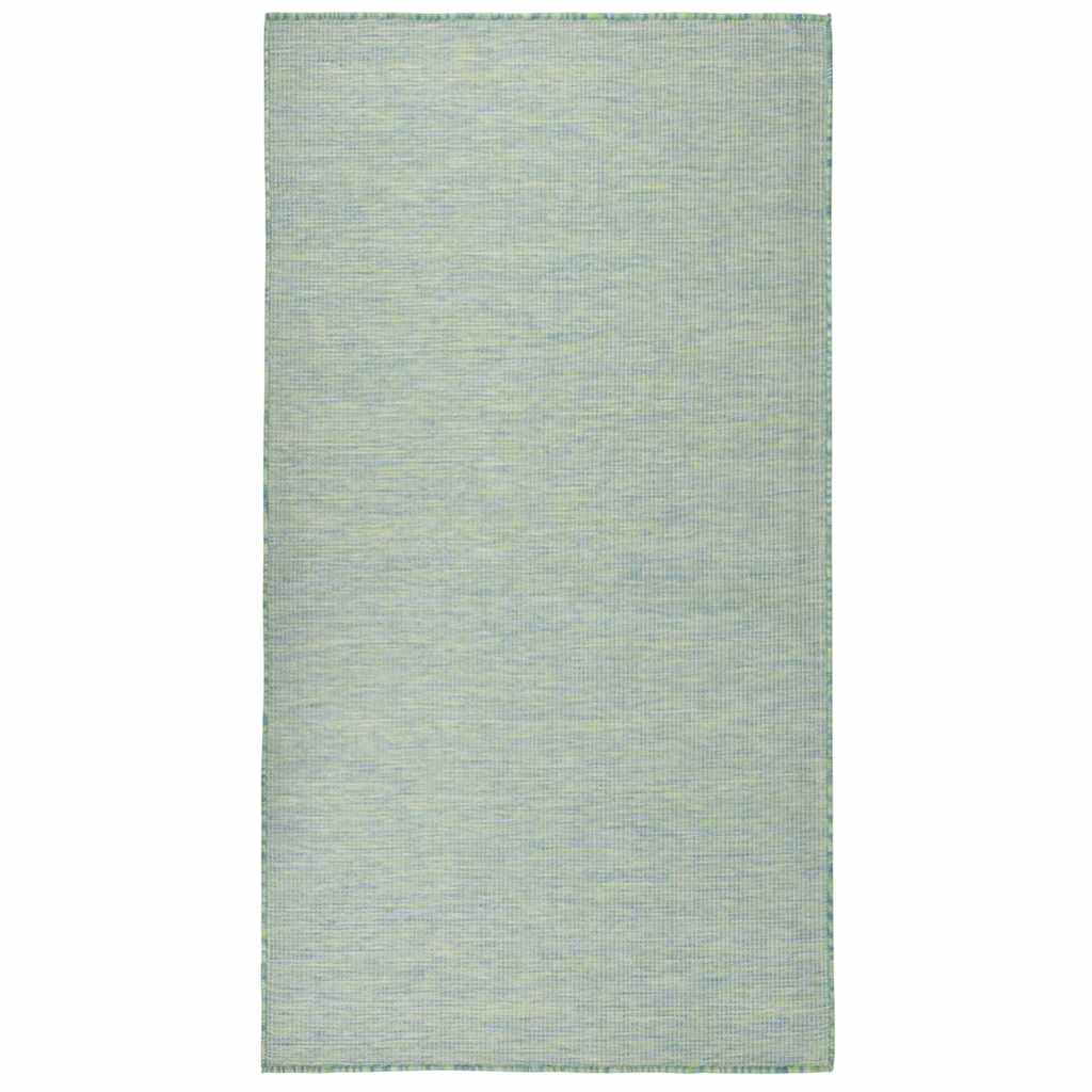 Tapete de tecido plano para exterior 80x150 cm turquesa