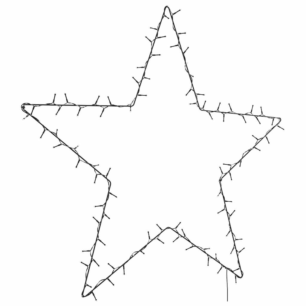 Luzes de natal silhueta estrela 115 leds branco quente