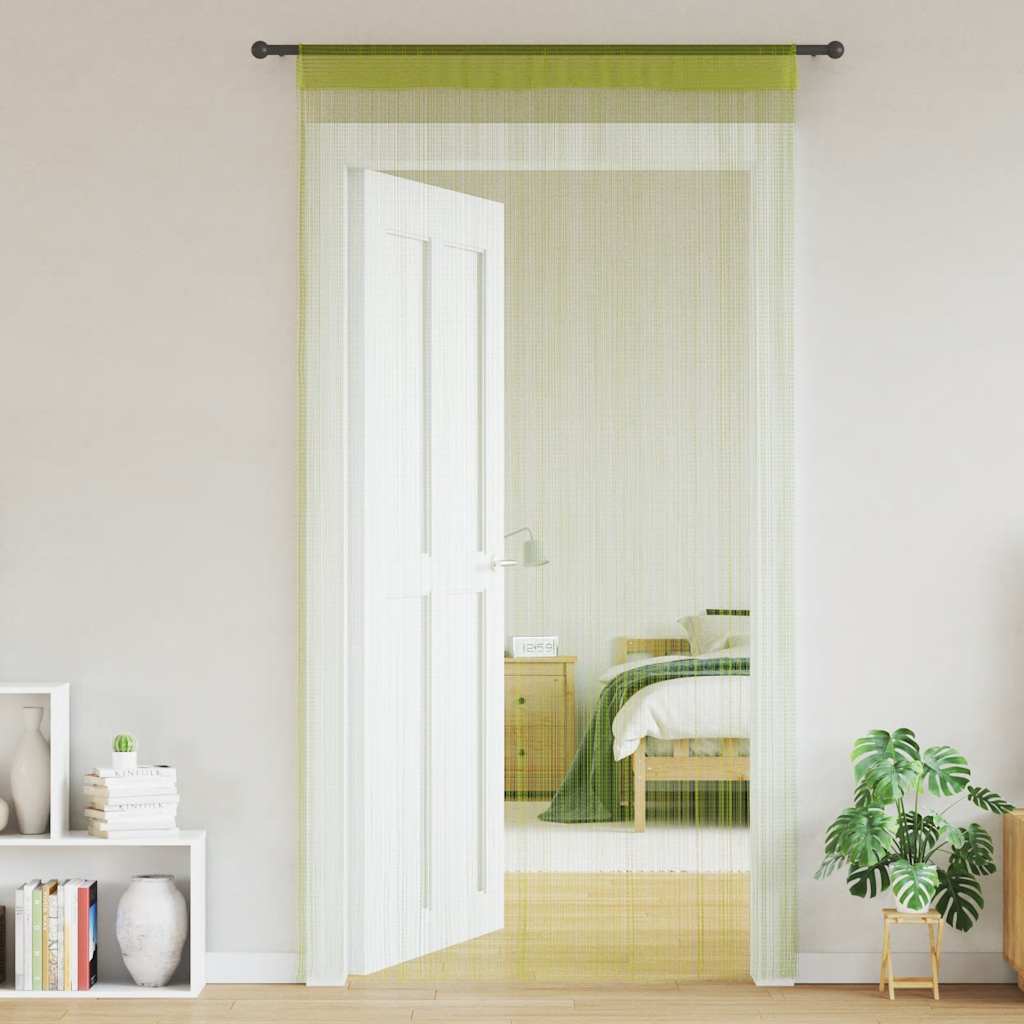 Cortinas de fios 2 pcs 140x250 cm verde