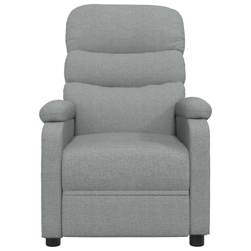 Poltrona de massagens elétrica tecido cinzento-claro