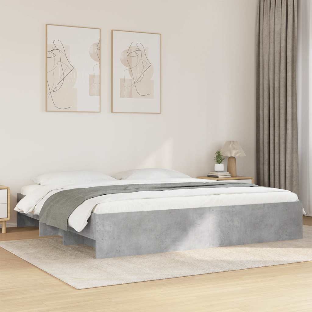 Estrutura cama s/ colchão 180x200cm cinza cimento
