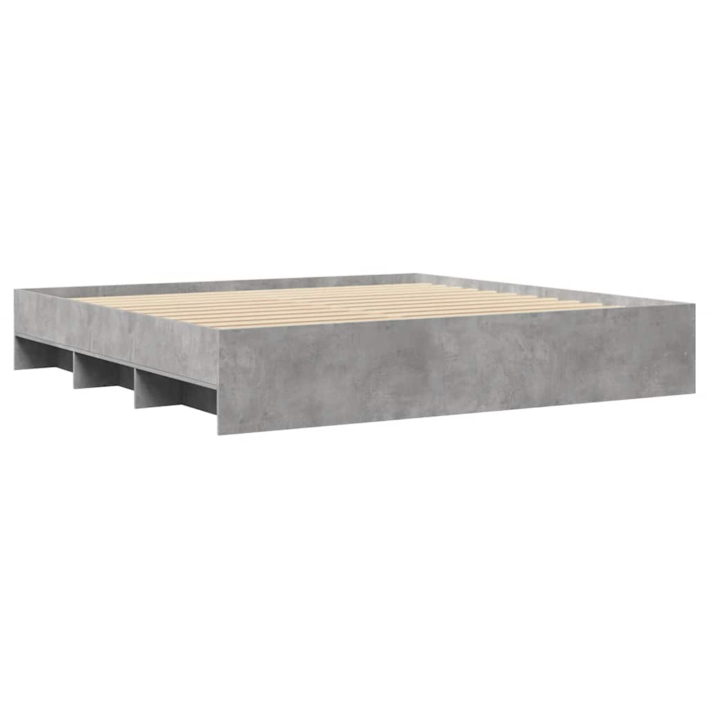 Estrutura cama s/ colchão 180x200cm cinza cimento