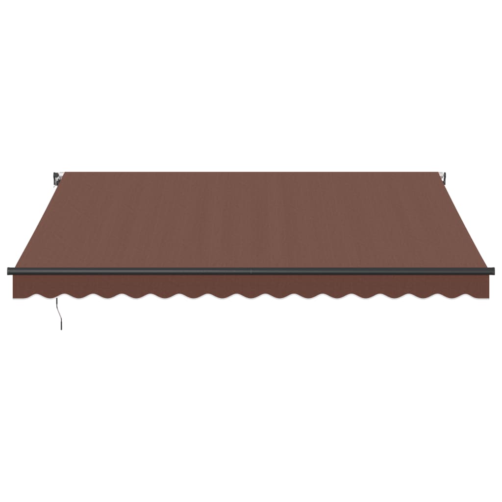 Toldo retrátil manual 400x350 cm castanho