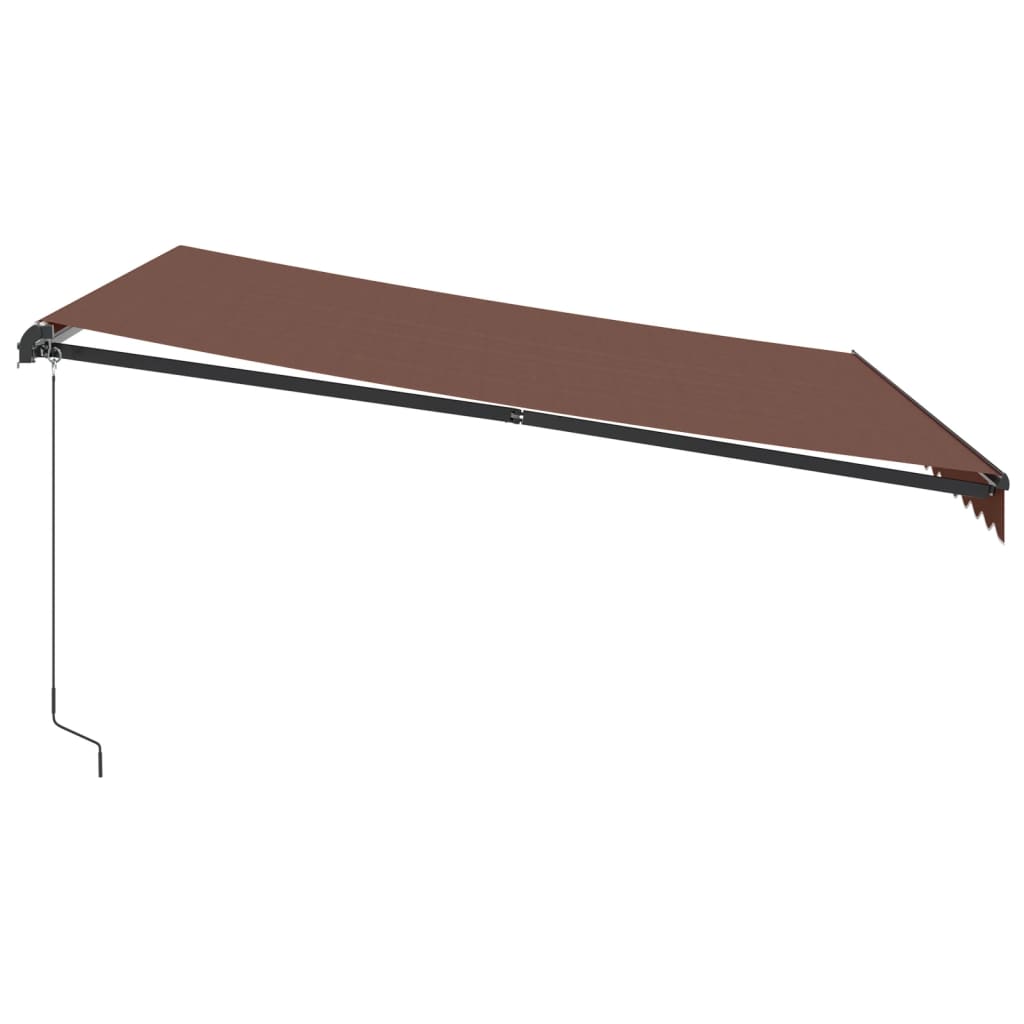 Toldo retrátil manual 400x350 cm castanho