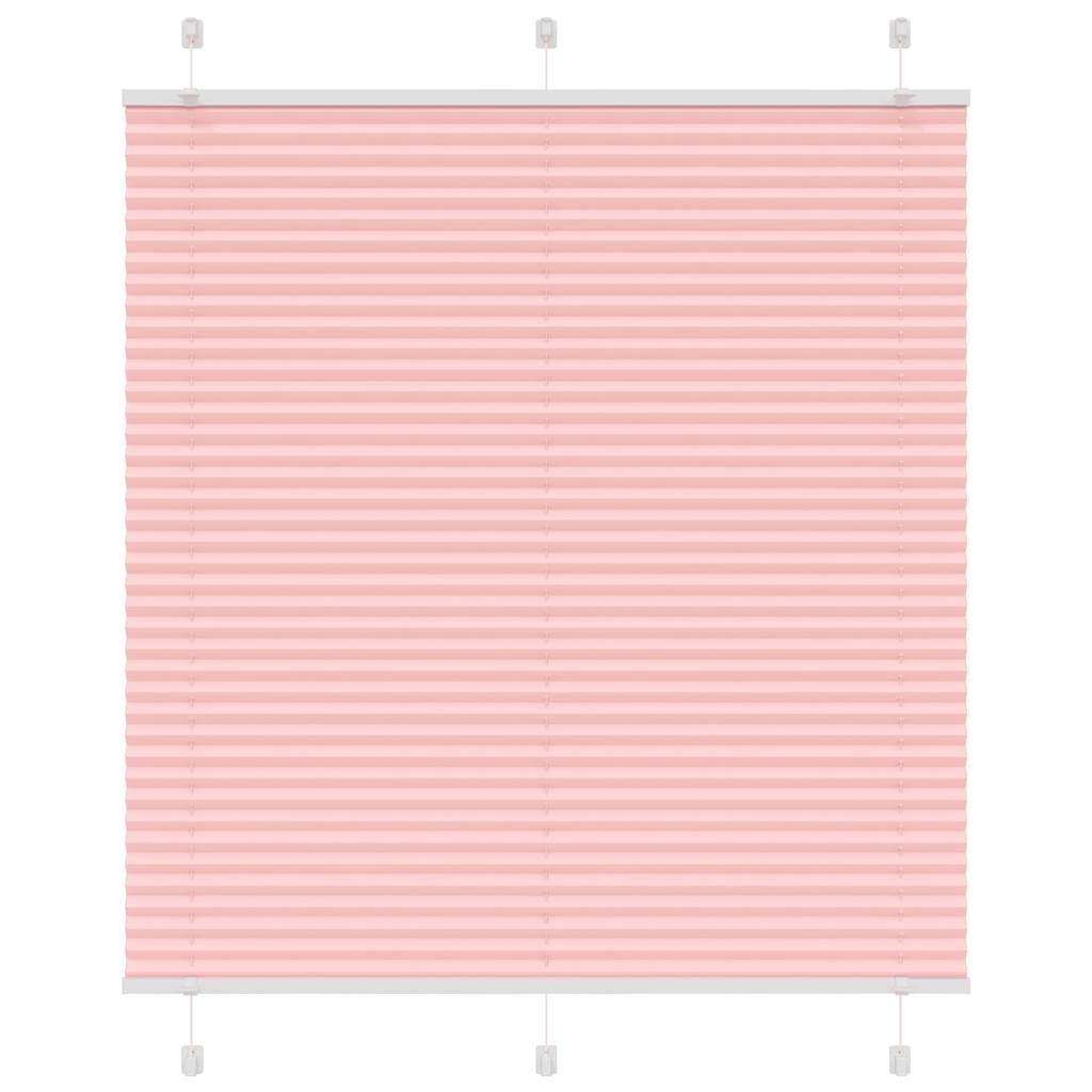 Rosa plissada cega 120x100 cm largura tecido 119,4cm poliéster