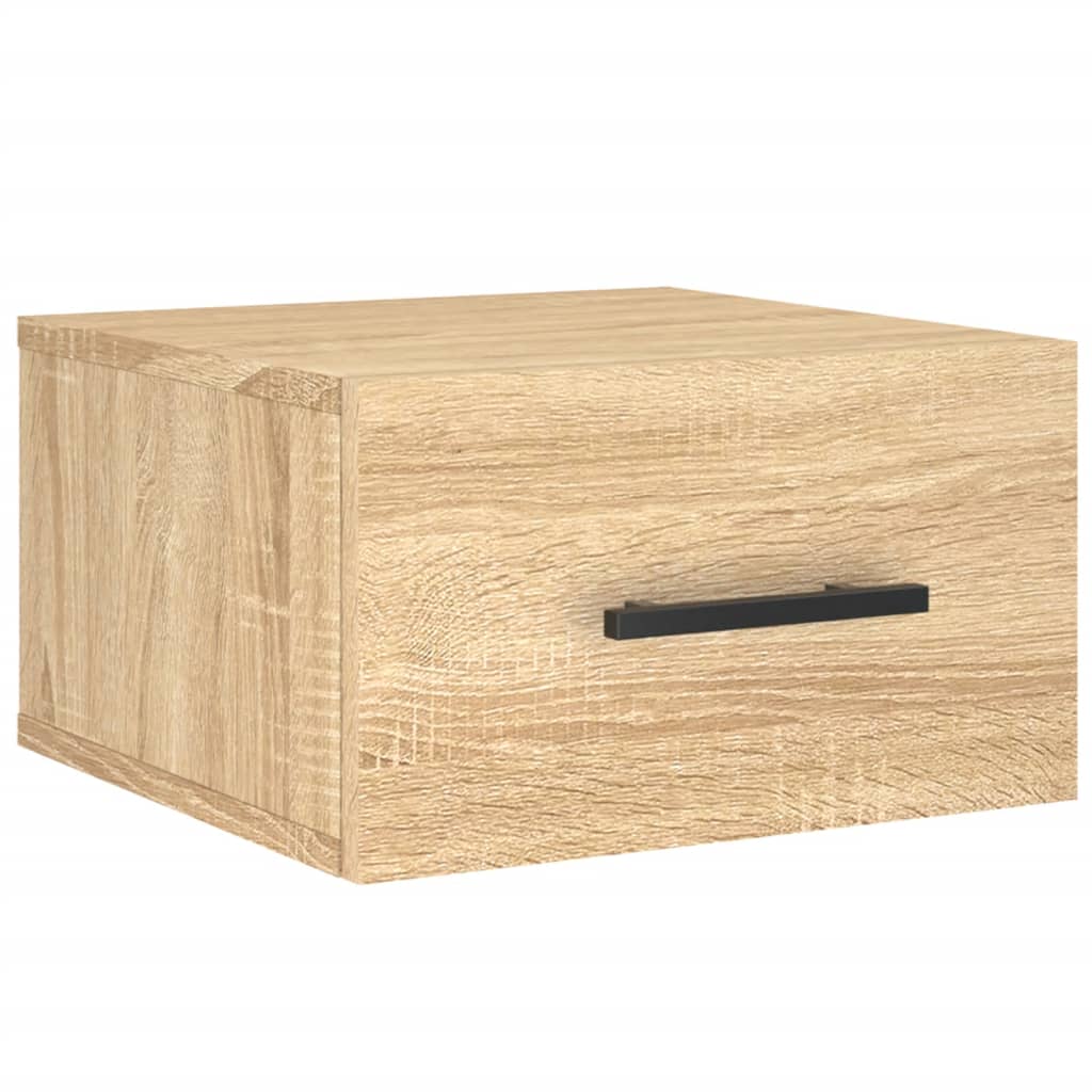 Mesa de cabeceira montagem na parede 35x35x20 cm cor sonoma