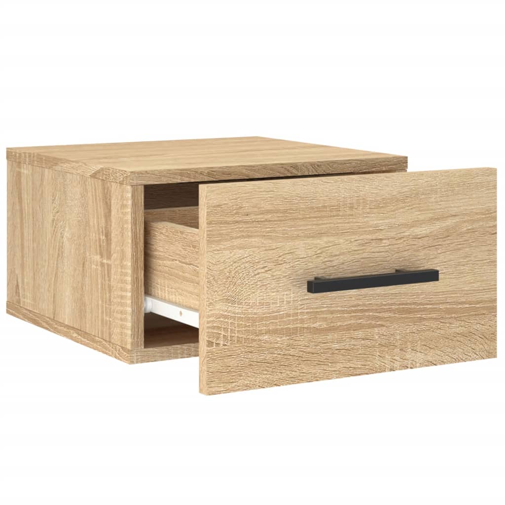 Mesa de cabeceira montagem na parede 35x35x20 cm cor sonoma